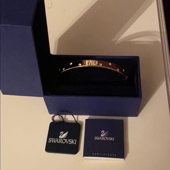 Swarovski Gold and Crystal Bangle “Random” NIB - Picture 4 of 7